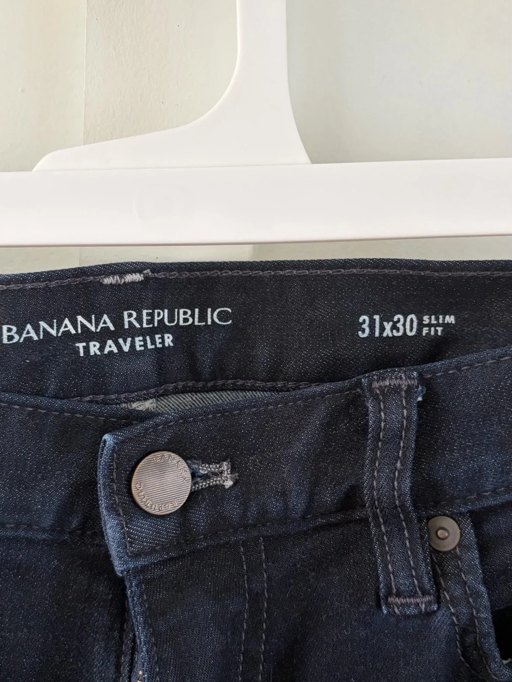 Banana Republic Men's Slim Straight Dark Blue Jeans | Size 31 x 30 | Excellent